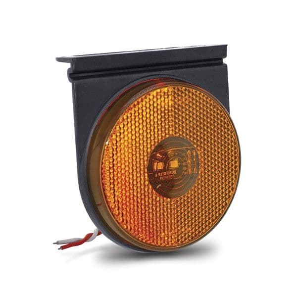 LANTERNA LATERAL 2 LEDS BV CABOS HASTE ACOPLADA 85MM AMARELA